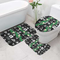 Aloha Hawaii Tuberose Lei Bathroom Set Tropical Vibes Black Color - Polynesian Pride