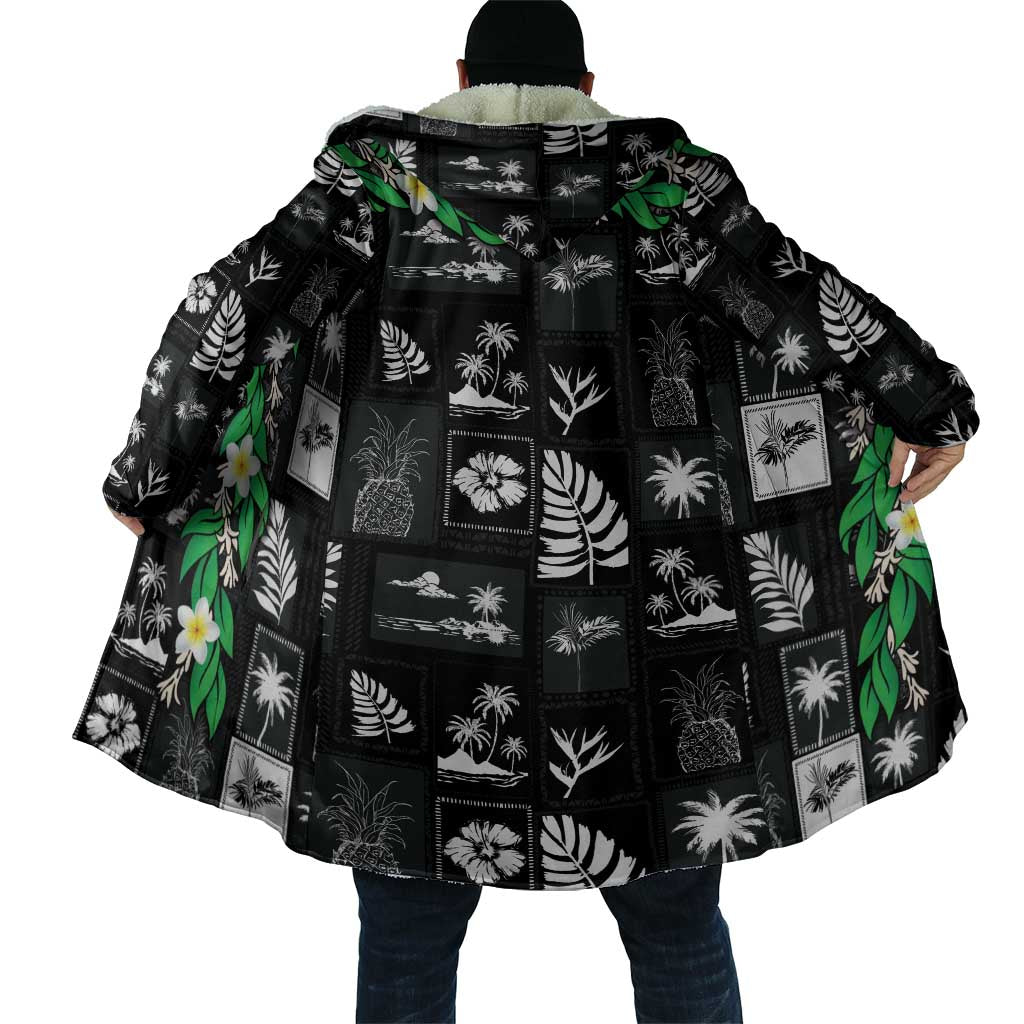 Aloha Hawaii Tuberose Lei Cloak Tropical Vibes Black Color - Polynesian Pride