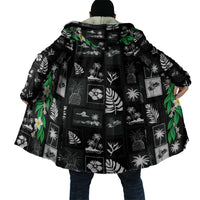 Aloha Hawaii Tuberose Lei Cloak Tropical Vibes Black Color - Polynesian Pride