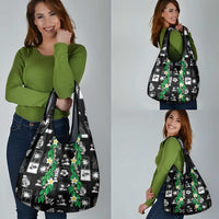 Aloha Hawaii Tuberose Lei Grocery Bag Tropical Vibes Black Color - Polynesian Pride