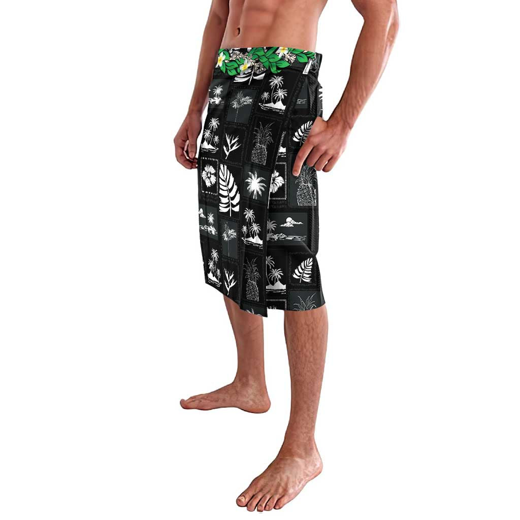 Aloha Hawaii Tuberose Lei Lavalava Tropical Vibes Black Color - Polynesian Pride