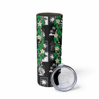 Aloha Hawaii Tuberose Lei Skinny Tumbler Tropical Vibes Black Color LT14 - Polynesian Pride
