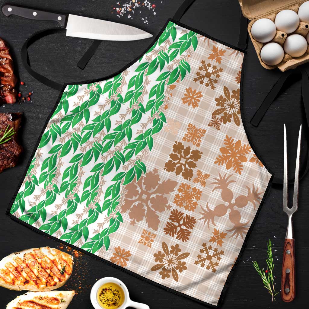 Aloha Hawaii Palaka Tuberose Lei Apron Hawaiian Quilt Seamless Style - Polynesian Pride