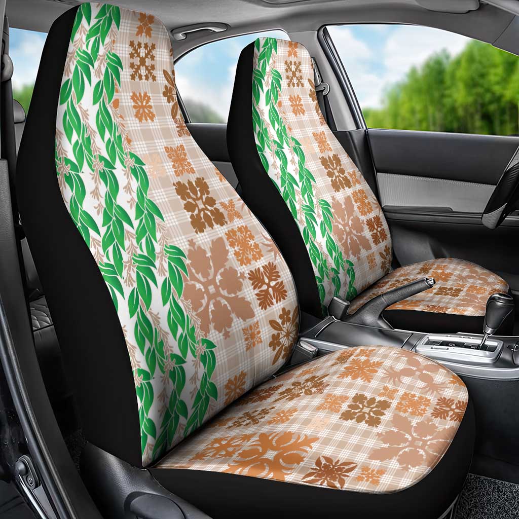 Aloha Hawaii Palaka Tuberose Lei Car Seat Cover Hawaiian Quilt Seamless Style LT14 - Polynesian Pride