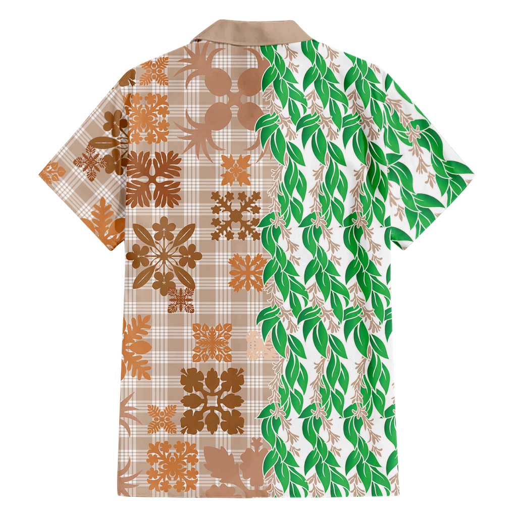 Aloha Hawaii Palaka Tuberose Lei Family Matching Summer Maxi Dress and Hawaiian Shirt Hawaiian Quilt Seamless Style LT14 - Polynesian Pride