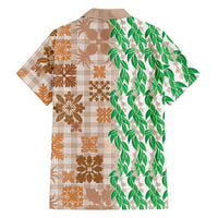 Aloha Hawaii Palaka Tuberose Lei Family Matching Summer Maxi Dress and Hawaiian Shirt Hawaiian Quilt Seamless Style LT14 - Polynesian Pride