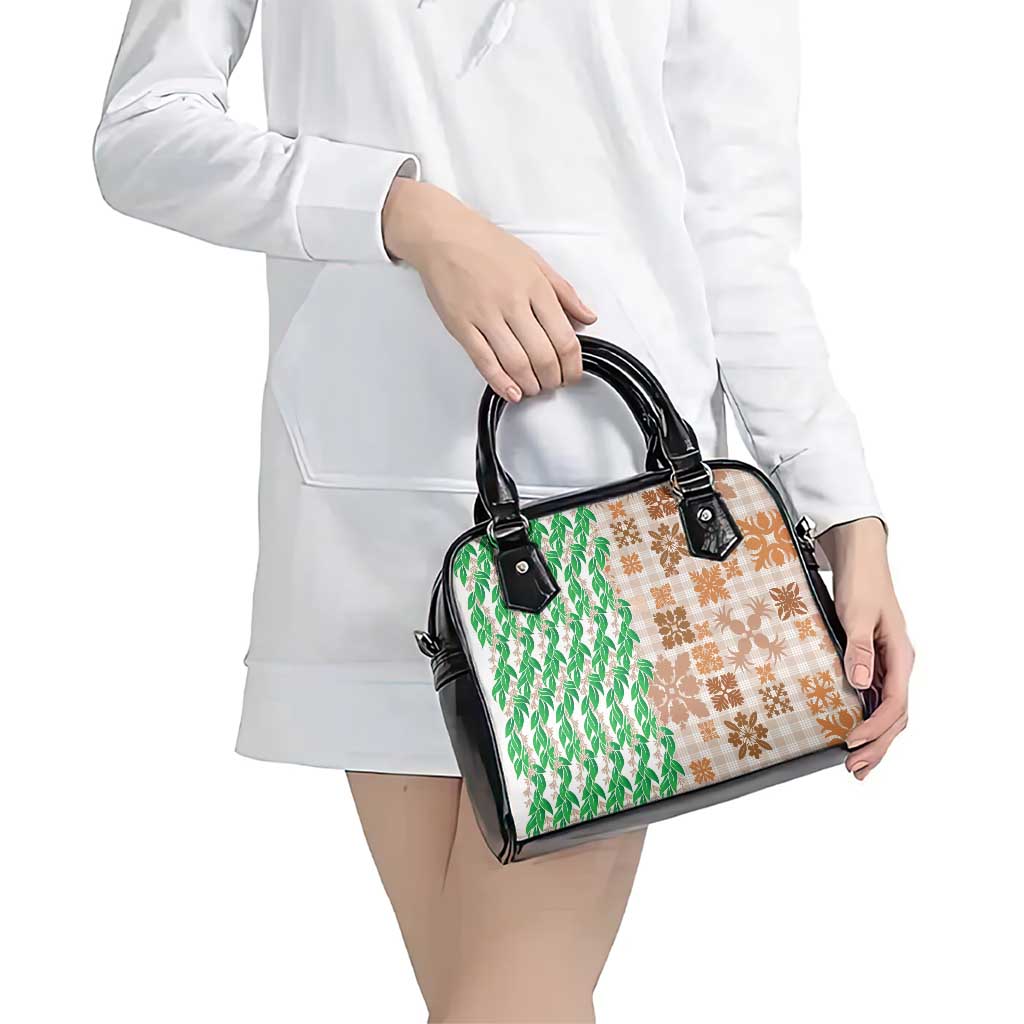 Aloha Hawaii Palaka Tuberose Lei Shoulder Handbag Hawaiian Quilt Seamless Style - Polynesian Pride