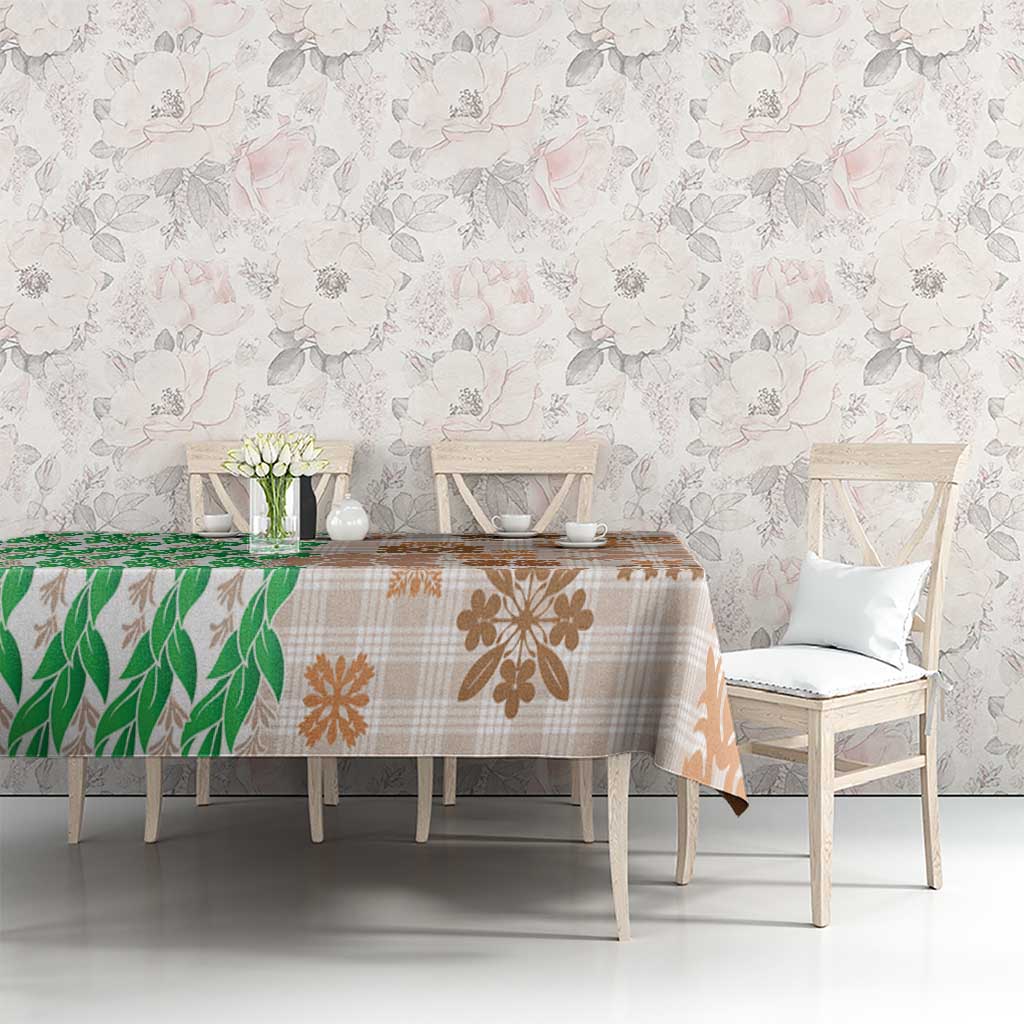 Aloha Hawaii Palaka Tuberose Lei Tablecloth Hawaiian Quilt Seamless Style - Polynesian Pride