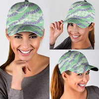 Pastel Green Hawaii Palaka Honohono Pikake Classic Cap Hawaiian Orchid Lei Polynesian Pattern LT14 - Polynesian Pride