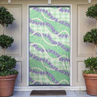 Pastel Green Hawaii Palaka Honohono Pikake Door Cover Hawaiian Orchid Lei Polynesian Pattern LT14 Pastel Green - Polynesian Pride
