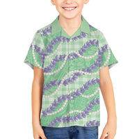 Pastel Green Hawaii Palaka Honohono Pikake Hawaiian Shirt Hawaiian Orchid Lei Polynesian Pattern LT14 - Polynesian Pride