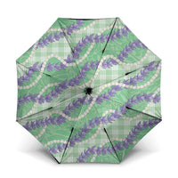 Pastel Green Hawaii Palaka Honohono Pikake Umbrella Hawaiian Orchid Lei Polynesian Pattern LT14 One Size Folded 11.42 inch Opened Diameter 37.4 inch Pastel Green - Polynesian Pride