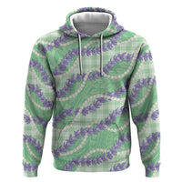 Pastel Green Hawaii Palaka Honohono Pikake Zip Hoodie Hawaiian Orchid Lei Polynesian Pattern LT14 Pullover Hoodie Pastel Green - Polynesian Pride