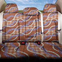 Orange Hawaii Palaka Honohono Pikake Back Car Seat Cover Hawaiian Orchid Lei Polynesian Pattern - Polynesian Pride