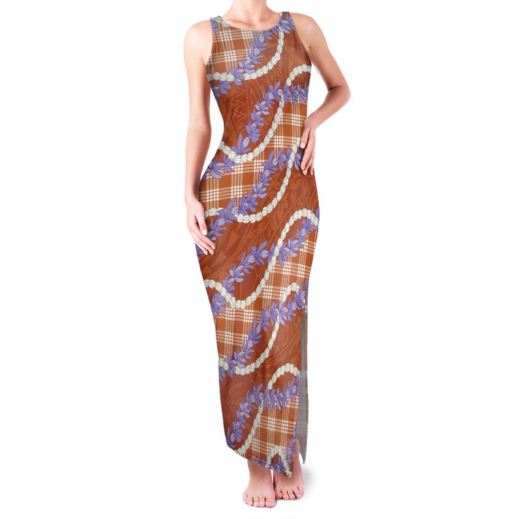 Orange Hawaii Palaka Honohono Pikake Family Matching Tank Maxi Dress and Hawaiian Shirt Hawaiian Orchid Lei Polynesian Pattern LT14 Orange - Polynesian Pride