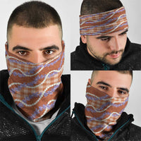 Orange Hawaii Palaka Honohono Pikake Neck Gaiter Hawaiian Orchid Lei Polynesian Pattern LT14 - Polynesian Pride