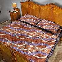 Orange Hawaii Palaka Honohono Pikake Quilt Bed Set Hawaiian Orchid Lei Polynesian Pattern LT14 - Polynesian Pride