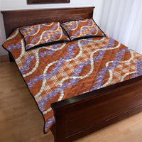 Orange Hawaii Palaka Honohono Pikake Quilt Bed Set Hawaiian Orchid Lei Polynesian Pattern LT14 - Polynesian Pride