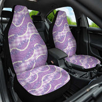 Purple Hawaii Palaka Honohono Pikake Car Seat Cover Hawaiian Orchid Lei Polynesian Pattern LT14 One Size Purple - Polynesian Pride