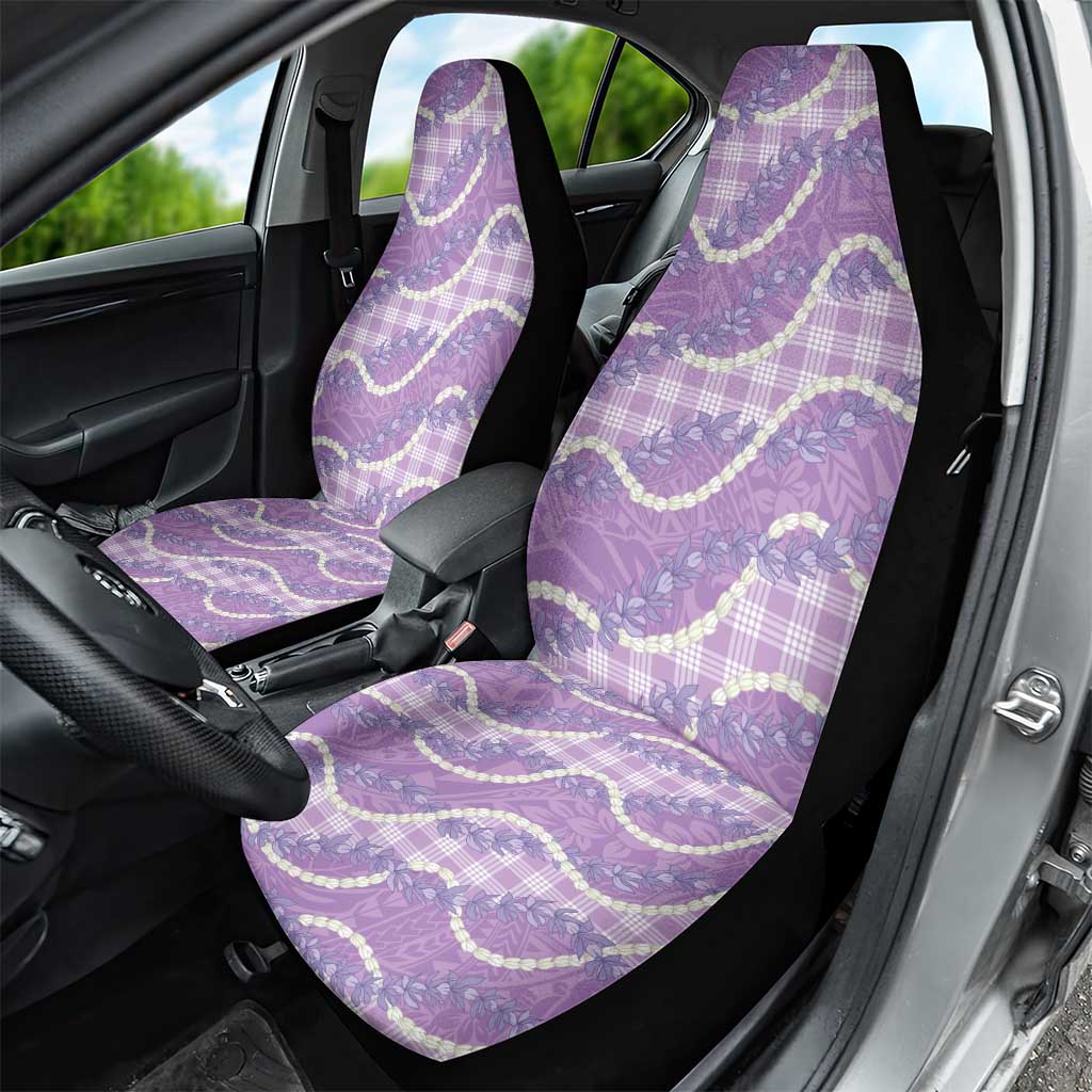 Purple Hawaii Palaka Honohono Pikake Car Seat Cover Hawaiian Orchid Lei Polynesian Pattern LT14 - Polynesian Pride