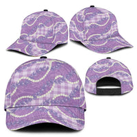 Purple Hawaii Palaka Honohono Pikake Classic Cap Hawaiian Orchid Lei Polynesian Pattern - Polynesian Pride