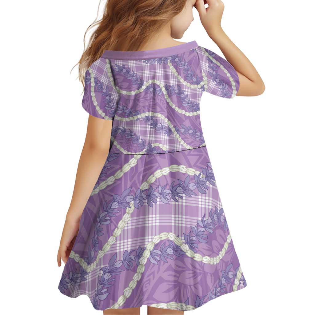 Purple Hawaii Palaka Honohono Pikake Family Matching Long Sleeve Bodycon Dress and Hawaiian Shirt Hawaiian Orchid Lei Polynesian Pattern LT14 - Polynesian Pride