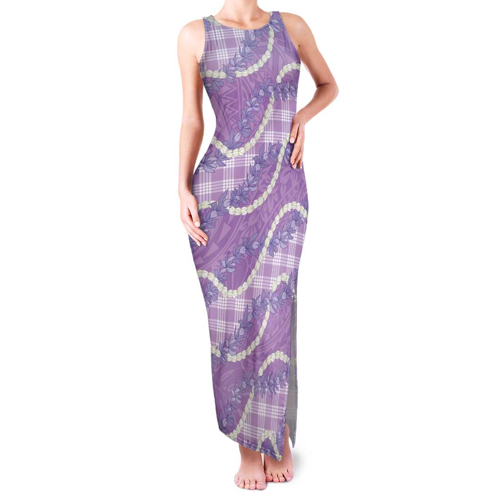 Purple Hawaii Palaka Honohono Pikake Family Matching Tank Maxi Dress and Hawaiian Shirt Hawaiian Orchid Lei Polynesian Pattern LT14 Purple - Polynesian Pride
