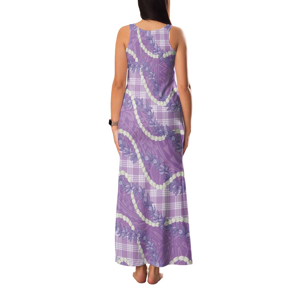 Purple Hawaii Palaka Honohono Pikake Family Matching Tank Maxi Dress and Hawaiian Shirt Hawaiian Orchid Lei Polynesian Pattern LT14 - Polynesian Pride