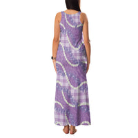 Purple Hawaii Palaka Honohono Pikake Family Matching Tank Maxi Dress and Hawaiian Shirt Hawaiian Orchid Lei Polynesian Pattern LT14 - Polynesian Pride