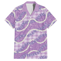Purple Hawaii Palaka Honohono Pikake Hawaiian Shirt Hawaiian Orchid Lei Polynesian Pattern LT14 Purple - Polynesian Pride