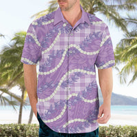 Purple Hawaii Palaka Honohono Pikake Hawaiian Shirt Hawaiian Orchid Lei Polynesian Pattern LT14 - Polynesian Pride