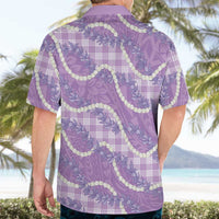 Purple Hawaii Palaka Honohono Pikake Hawaiian Shirt Hawaiian Orchid Lei Polynesian Pattern LT14 - Polynesian Pride