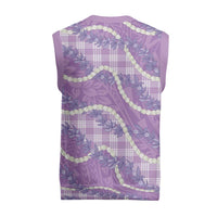Purple Hawaii Palaka Honohono Pikake Christmas Knitted V-Neck Vest Hawaiian Orchid Lei Polynesian Pattern LT14 - Polynesian Pride