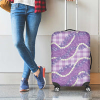 Purple Hawaii Palaka - Honohono Pikake Luggage Cover - Hawaiian Orchid Lei Polynesian Pattern LT14 - Polynesian Pride