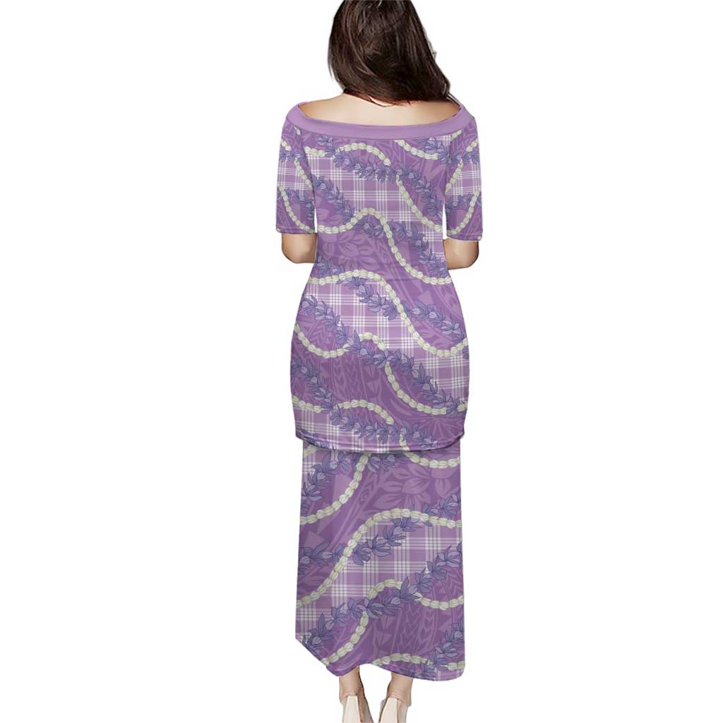 Purple Hawaii Palaka Honohono Pikake Puletasi Hawaiian Orchid Lei Polynesian Pattern LT14 - Polynesian Pride