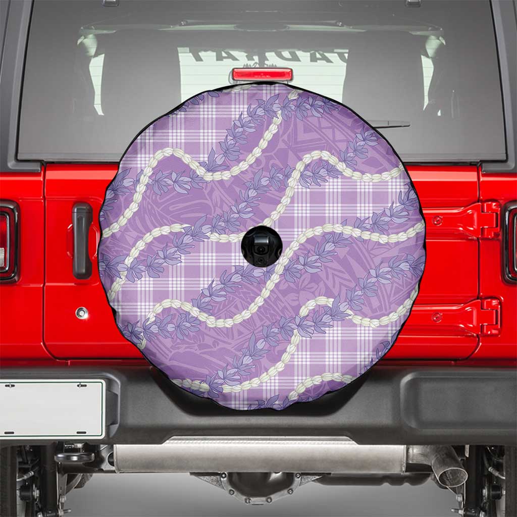 Purple Hawaii Palaka Honohono Pikake Spare Tire Cover Hawaiian Orchid Lei Polynesian Pattern LT14 - Polynesian Pride