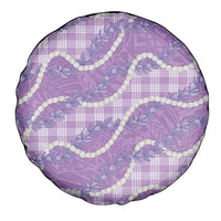 Purple Hawaii Palaka Honohono Pikake Spare Tire Cover Hawaiian Orchid Lei Polynesian Pattern LT14 - Polynesian Pride