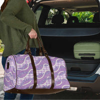 Purple Hawaii Palaka Honohono Pikake Travel Bag Hawaiian Orchid Lei Polynesian Pattern - Polynesian Pride