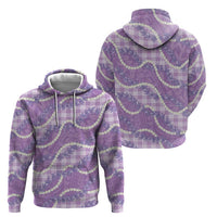 Purple Hawaii Palaka Honohono Pikake Zip Hoodie Hawaiian Orchid Lei Polynesian Pattern LT14 - Polynesian Pride