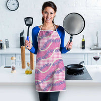 Pink Hawaii Palaka Honohono Pikake Apron Hawaiian Orchid Lei Polynesian Pattern - Polynesian Pride