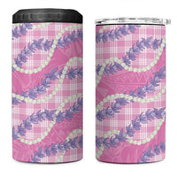 Pink Hawaii Palaka Honohono Pikake 4 in 1 Can Cooler Tumbler Hawaiian Orchid Lei Polynesian Pattern LT14 One Size: 16 oz Pink - Polynesian Pride