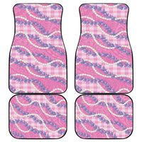 Pink Hawaii Palaka Honohono Pikake Car Mats Hawaiian Orchid Lei Polynesian Pattern LT14 - Polynesian Pride