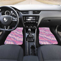 Pink Hawaii Palaka Honohono Pikake Car Mats Hawaiian Orchid Lei Polynesian Pattern LT14 Set 2pcs - Front Pink - Polynesian Pride