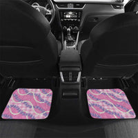 Pink Hawaii Palaka Honohono Pikake Car Mats Hawaiian Orchid Lei Polynesian Pattern LT14 Set 2pcs - Back Pink - Polynesian Pride