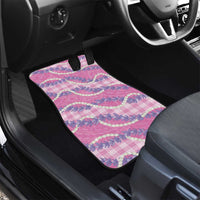 Pink Hawaii Palaka Honohono Pikake Car Mats Hawaiian Orchid Lei Polynesian Pattern LT14 - Polynesian Pride