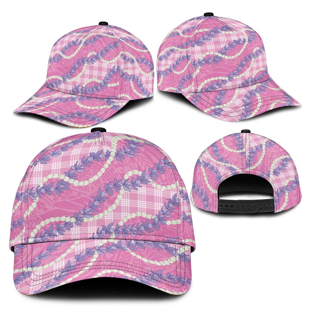 Pink Hawaii Palaka Honohono Pikake Classic Cap Hawaiian Orchid Lei Polynesian Pattern - Polynesian Pride