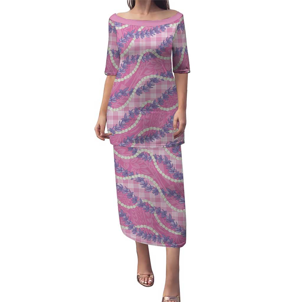 Pink Hawaii Palaka Honohono Pikake Puletasi Hawaiian Orchid Lei Polynesian Pattern - Polynesian Pride