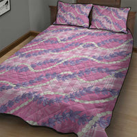 Pink Hawaii Palaka Honohono Pikake Quilt Bed Set Hawaiian Orchid Lei Polynesian Pattern LT14 - Polynesian Pride
