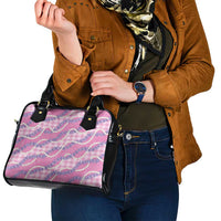 Pink Hawaii Palaka Honohono Pikake Shoulder Handbag Hawaiian Orchid Lei Polynesian Pattern - Polynesian Pride
