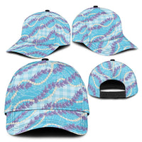 Blue Hawaii Palaka Honohono Pikake Classic Cap Hawaiian Orchid Lei Polynesian Pattern - Polynesian Pride